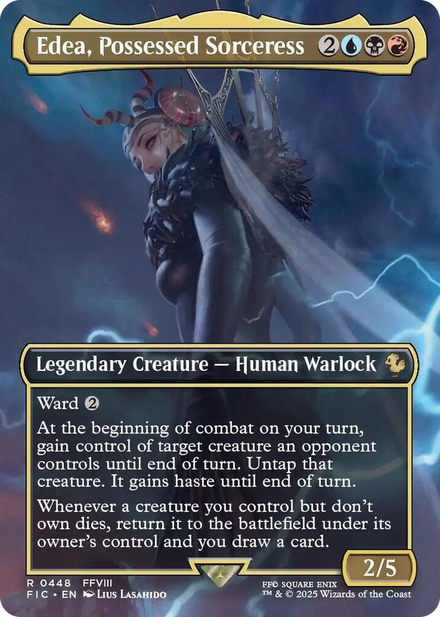 0448 Edea, Possessed Sorceress (Borderless) R Commander: FINAL FANTASY
