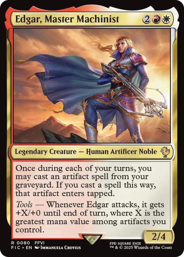 0080 Edgar, Master Machinist R Commander: FINAL FANTASY