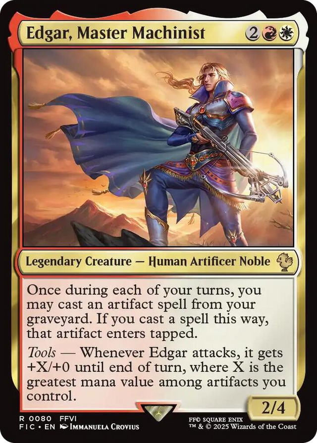 0080 Edgar, Master Machinist R Commander: FINAL FANTASY