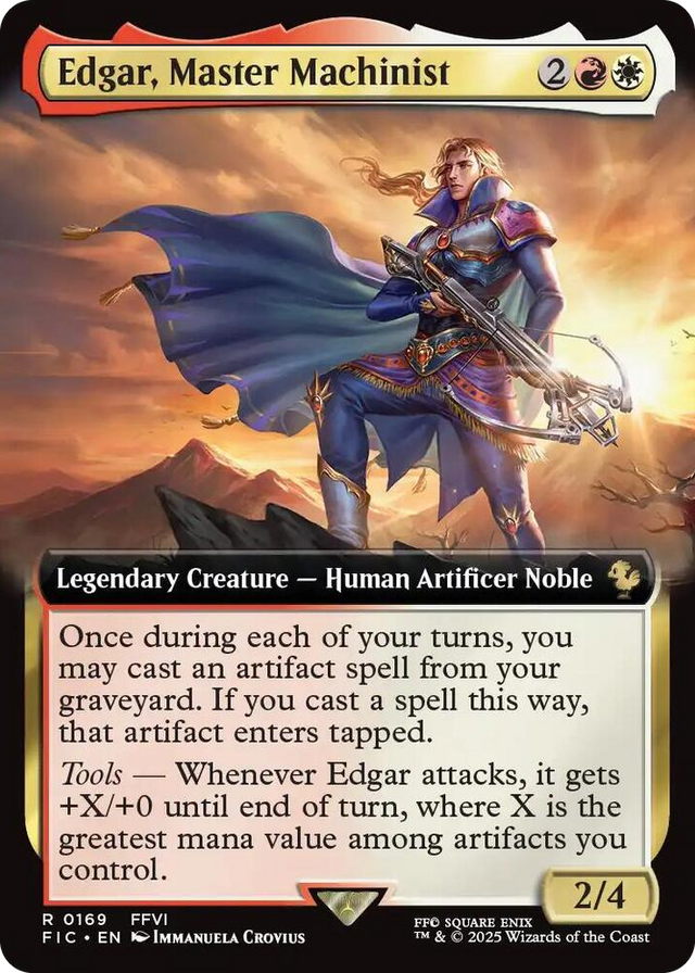 0169 Edgar, Master Machinist (Extended Art) R Commander: FINAL FANTASY