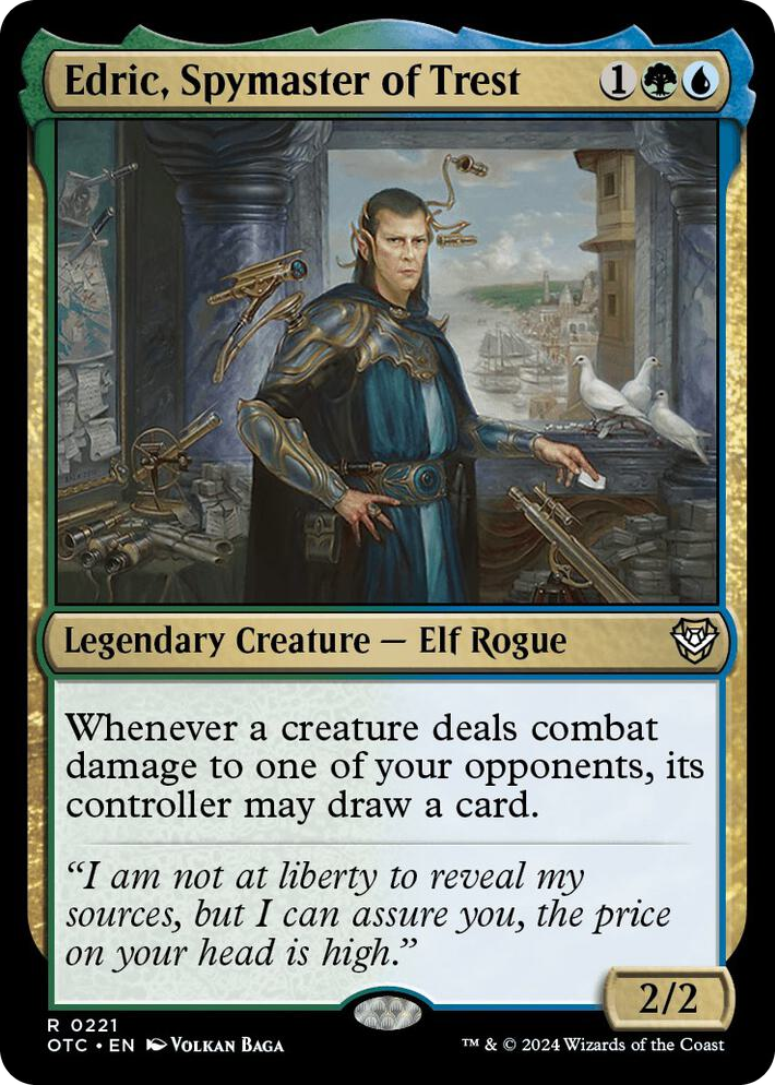 0221 Edric, Spymaster of Trest R Commander: Outlaws of Thunder Junction