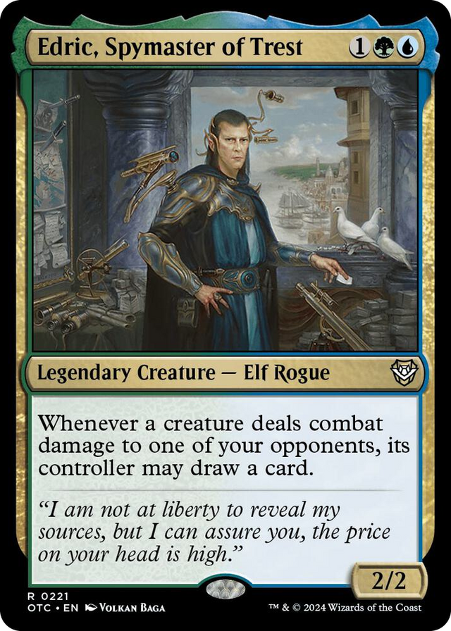 0221 Edric, Spymaster of Trest R Commander: Outlaws of Thunder Junction