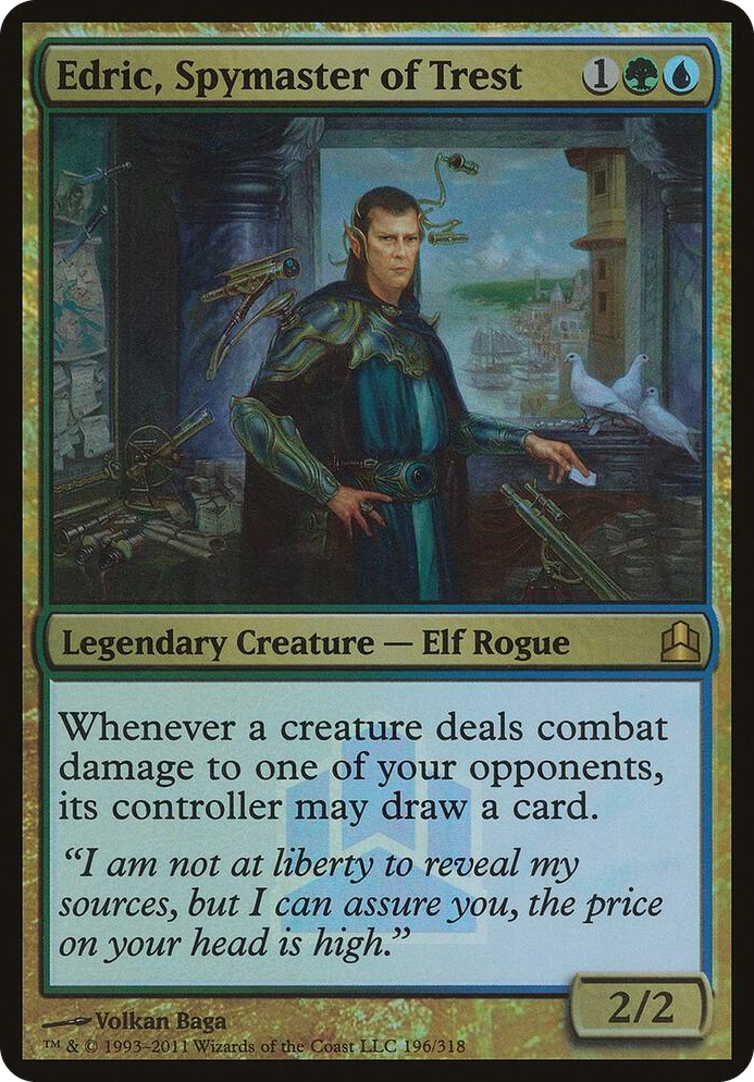 Edric, Spymaster of Trest (Commander Launch Promo) #196 P - Oversize Cards Pokemon card