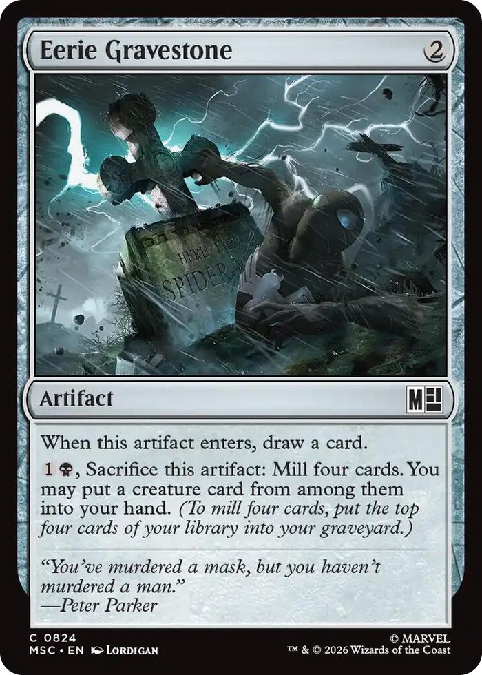 Eerie Gravestone #824 C - Commander: Marvel Super Heroes Pokemon card