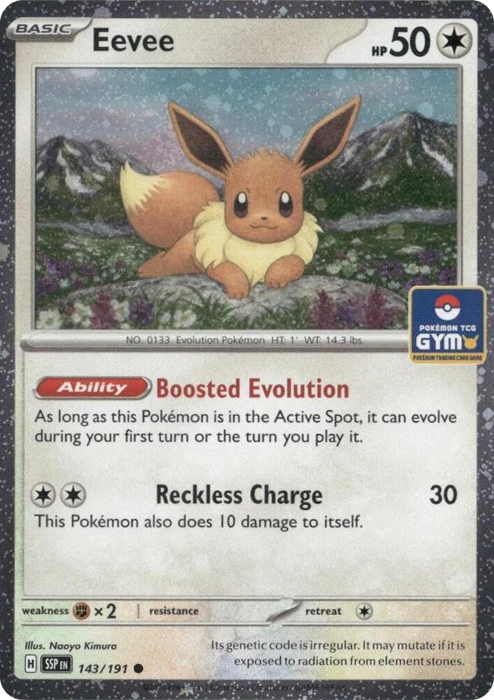 0143 Eevee - 143/191 (Southeast Asia Exclusive) Common League & Championship Cards