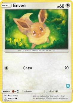 0104 Eevee (26) Common SM Trainer Kit: Alolan Sandslash & Alolan Ninetales