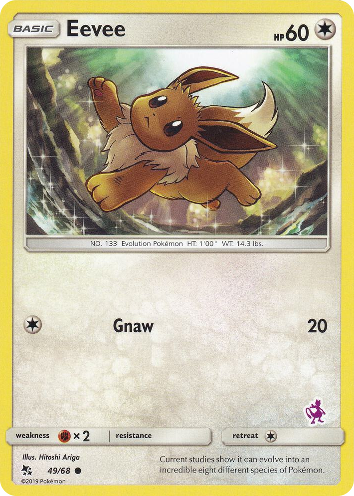 0049 Eevee - 49/68 (Mewtwo Stamped) Promo Battle Academy