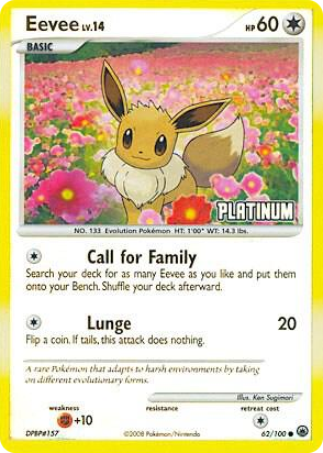 0062 Eevee - 62/100 [Platinum] Promo Burger King Promos