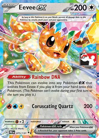 0075 Eevee ex Double Rare Prize Pack Series Cards