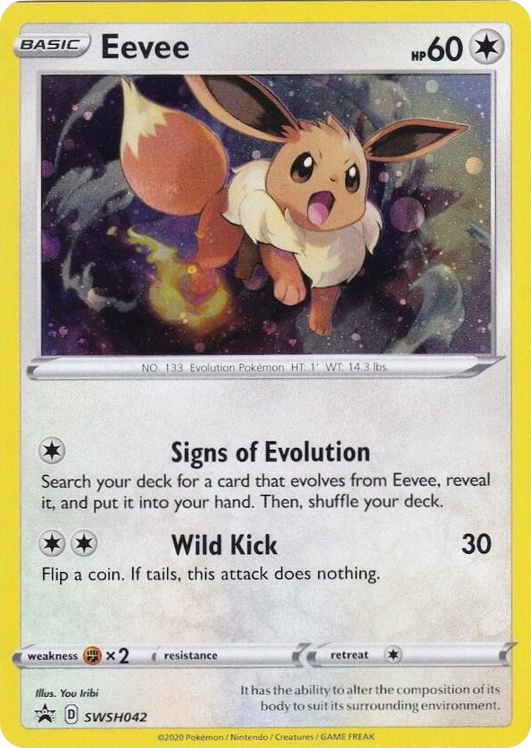 0042 Eevee - SWSH042 Promo Sword & Shield Promo Cards