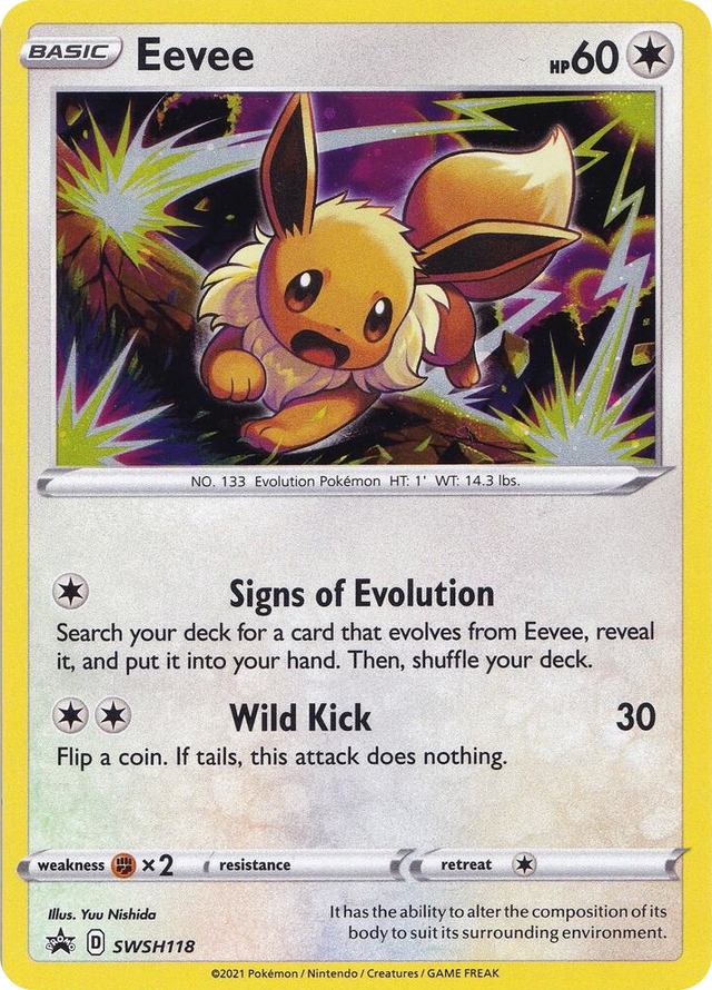 0118 Eevee - SWSH118 Promo Sword & Shield Promo Cards