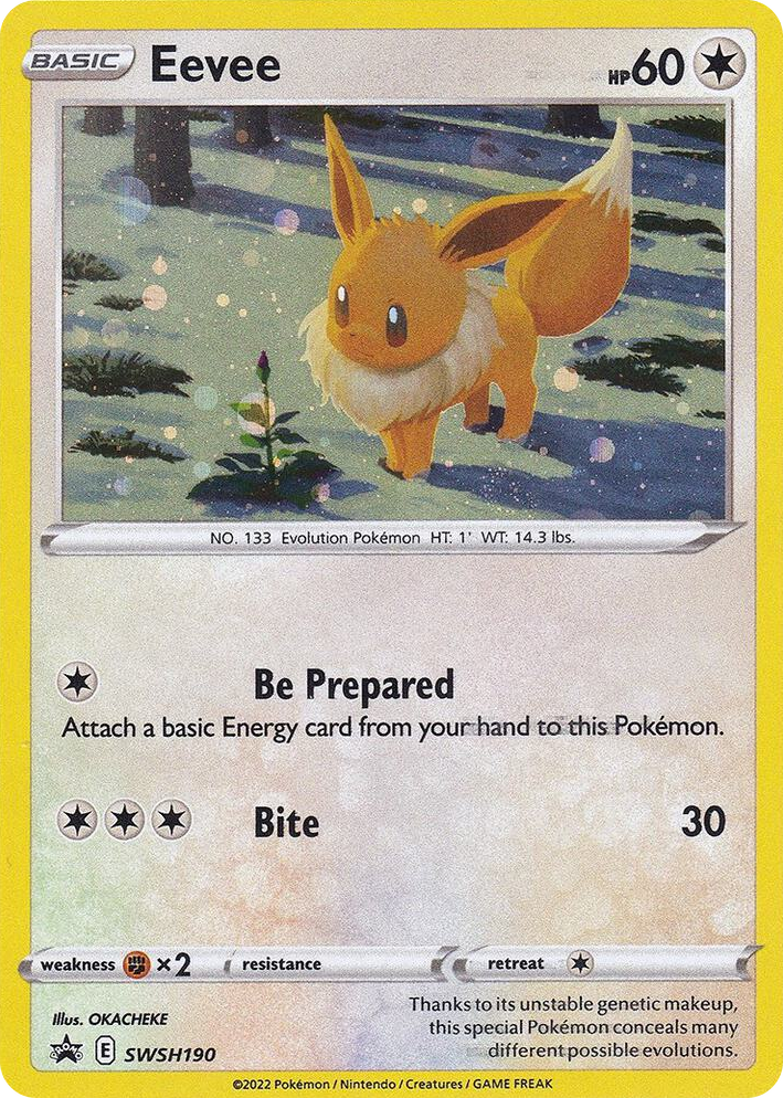 0190 Eevee - SWSH190 Promo Sword & Shield Promo Cards