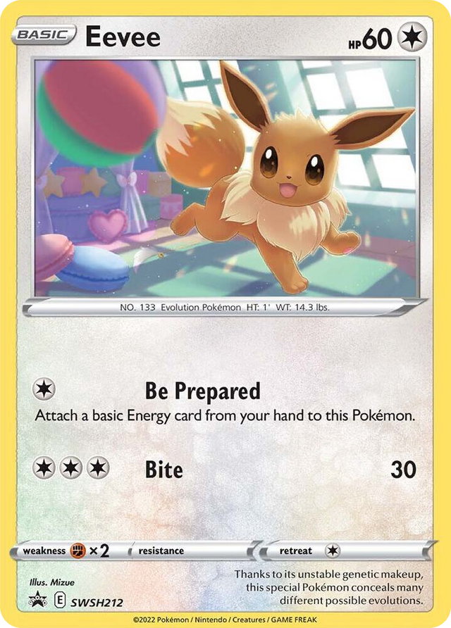 0212 Eevee - SWSH212 Promo Sword & Shield Promo Cards