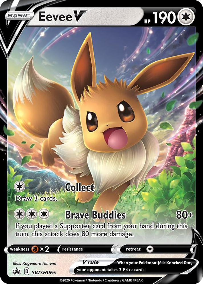 0065 Eevee V - SWSH065 Promo Sword & Shield Promo Cards