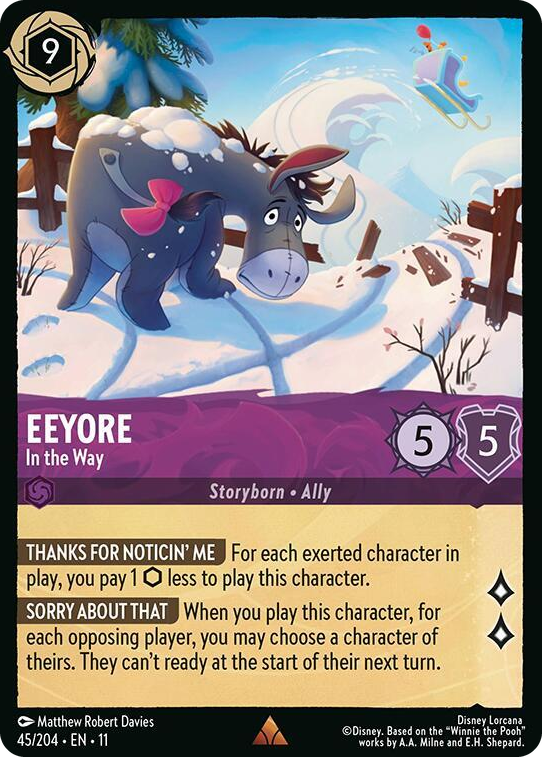 0045 Eeyore - In the Way Rare Winterspell