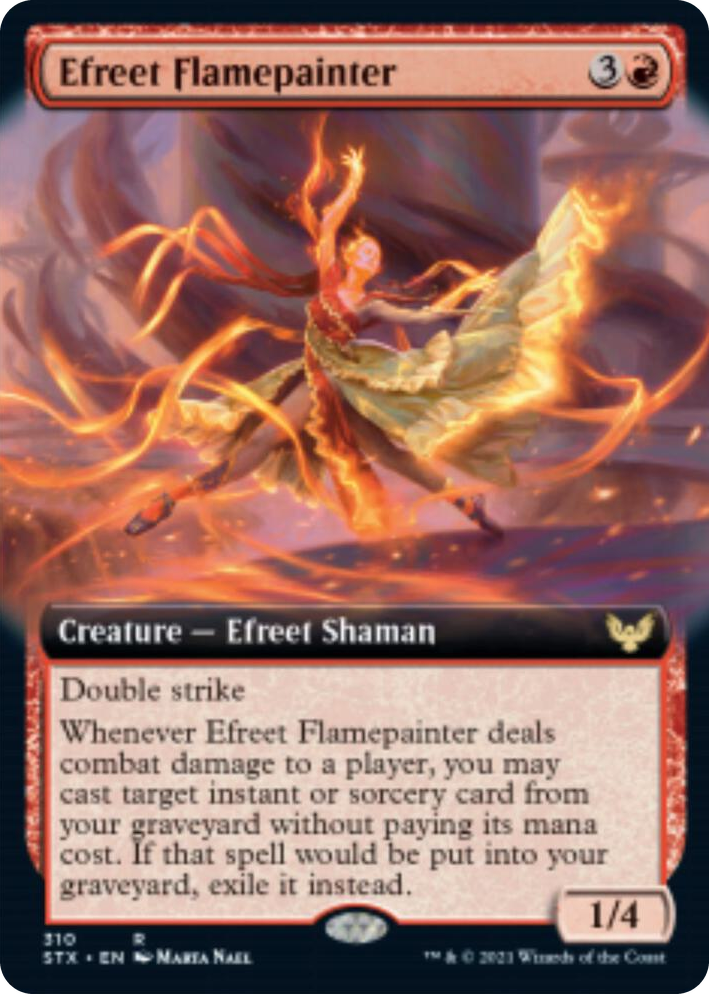 0310 Efreet Flamepainter (Extended Art) R Strixhaven: School of Mages