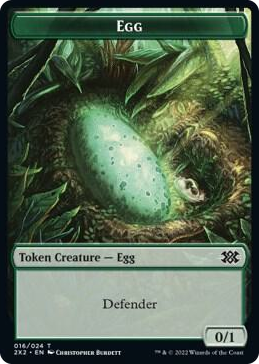 0016 Egg // Knight Double-Sided Token T Double Masters 2022