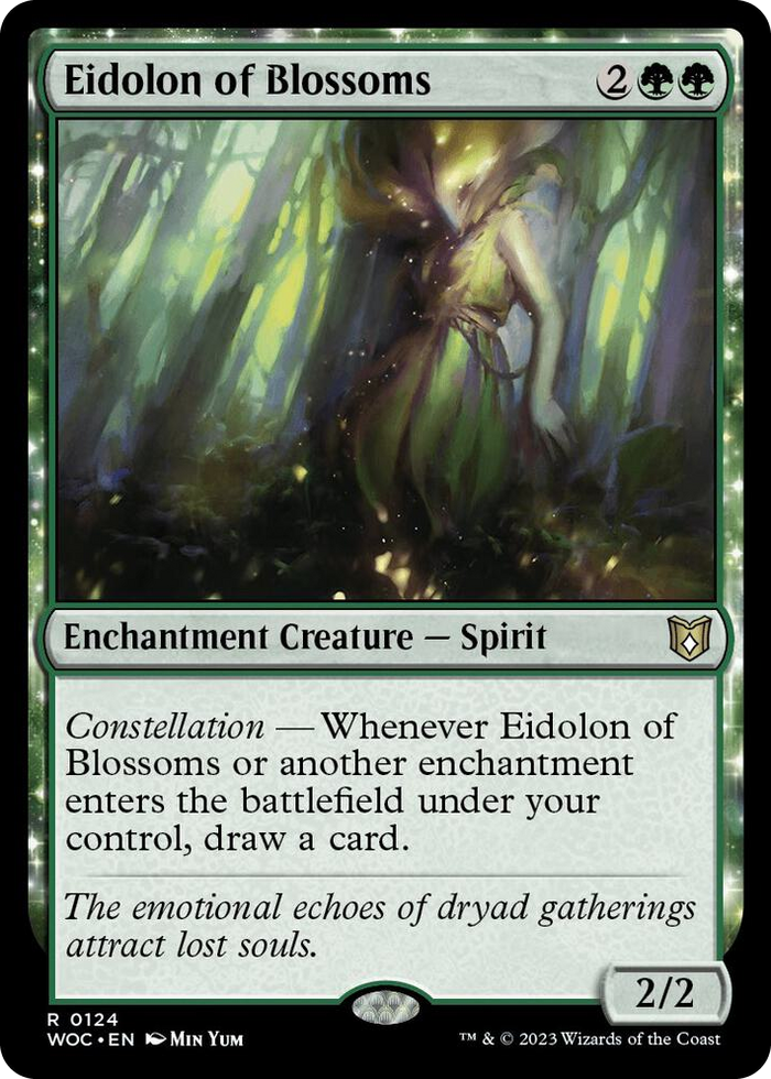 Eidolon of Blossoms #124 R - Commander: Wilds of Eldraine Pokemon card