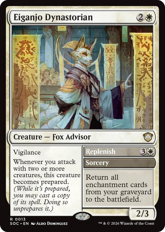 Eiganjo Dynastorian #13 R - Commander: Secrets of Strixhaven Pokemon card