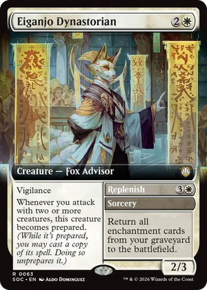 0063 Eiganjo Dynastorian (Extended Art) R Commander: Secrets of Strixhaven