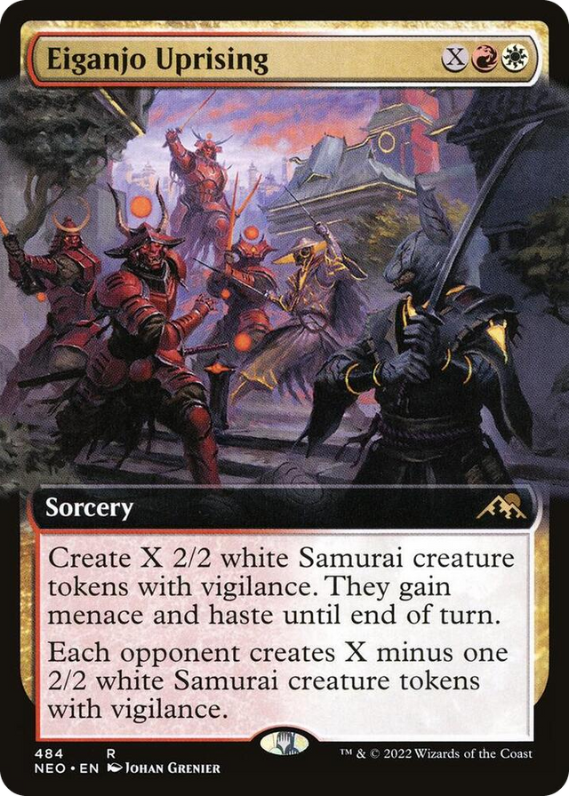 0484 Eiganjo Uprising (Extended Art) R Kamigawa: Neon Dynasty