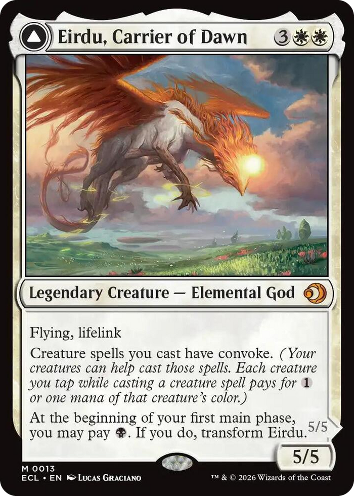 Eirdu, Carrier of Dawn #13 M - Lorwyn Eclipsed Pokemon card