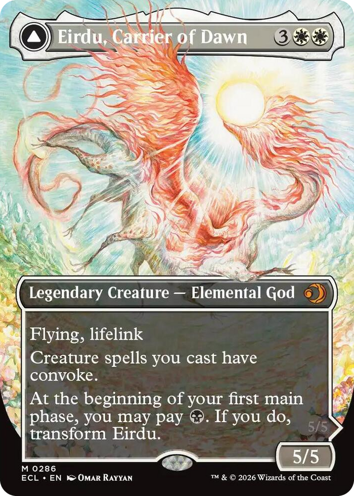 Eirdu, Carrier of Dawn (Borderless) #286 M - Lorwyn Eclipsed Pokemon card