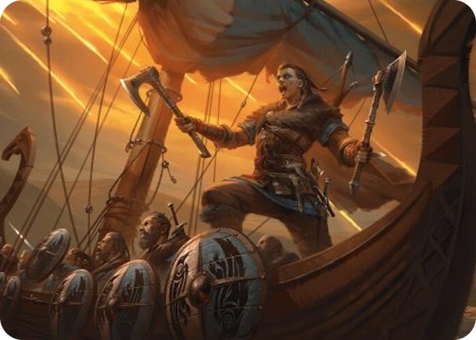 0018 Eivor, Battle-Ready Art Card S Art Series: Universes Beyond: Assassin's Creed