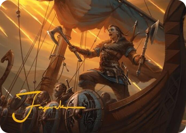 0018 Eivor, Battle-Ready Art Card (Gold-Stamped Signature) S Art Series: Universes Beyond: Assassin's Creed