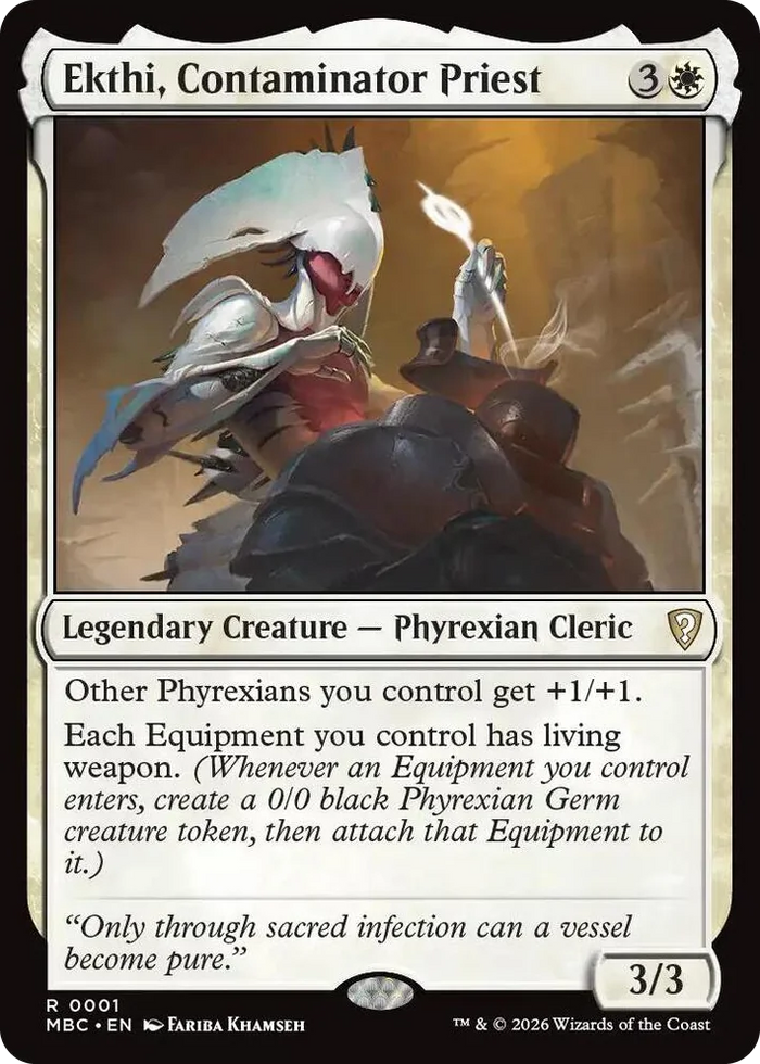 0001 Ekthi, Contaminator Priest R Mystery Booster Commander Edition