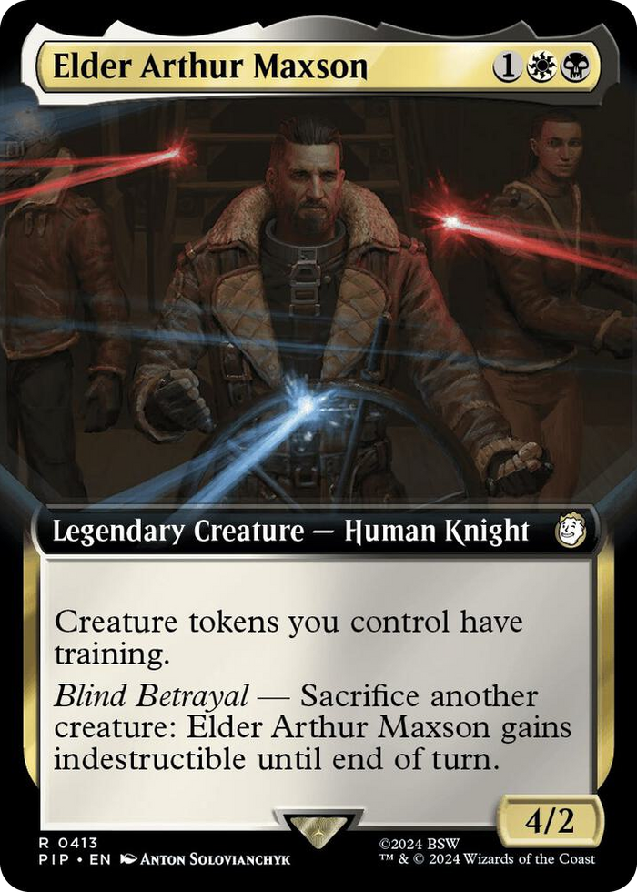 Elder Arthur Maxson (Extended Art) #413 R - Universes Beyond: Fallout Pokemon card