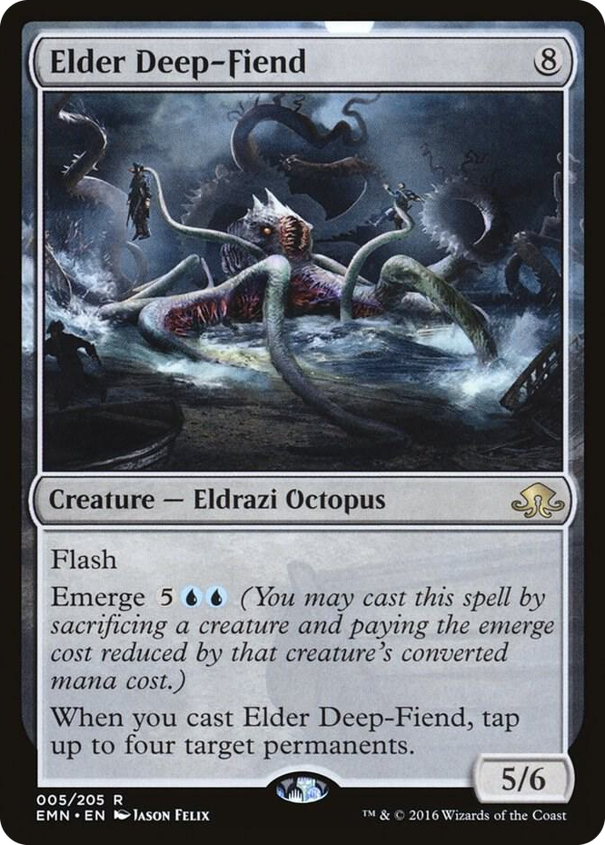 Elder Deep-Fiend #5 R - Eldritch Moon Pokemon card