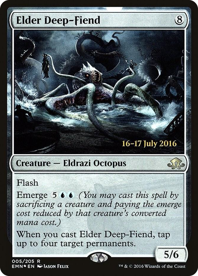 Elder Deep-Fiend #5 R - Prerelease Cards Pokemon card