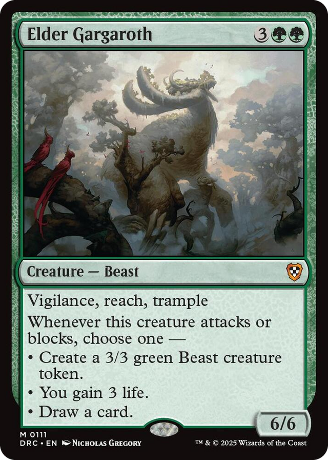 0111 Elder Gargaroth M Commander: Aetherdrift