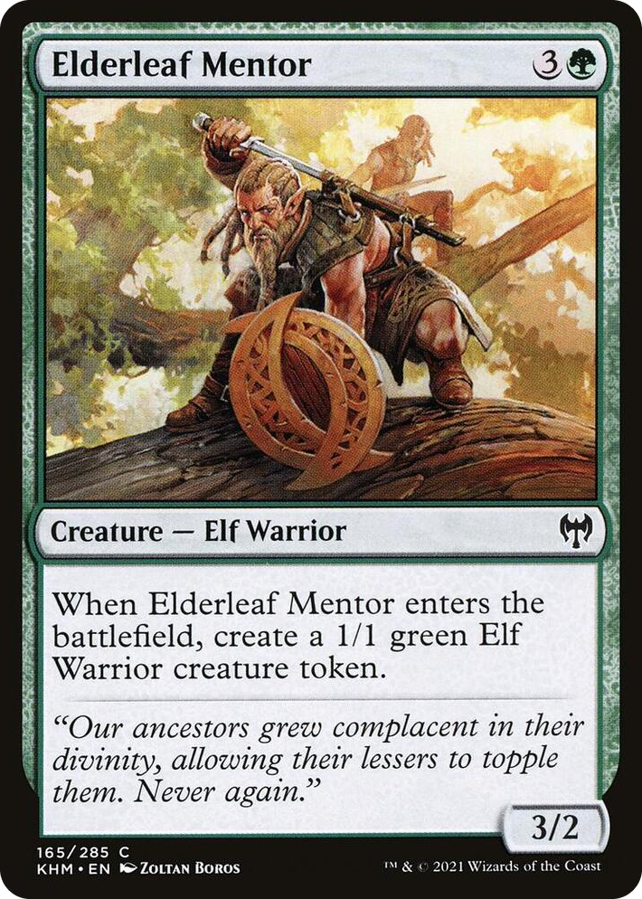 0165 Elderleaf Mentor C Kaldheim