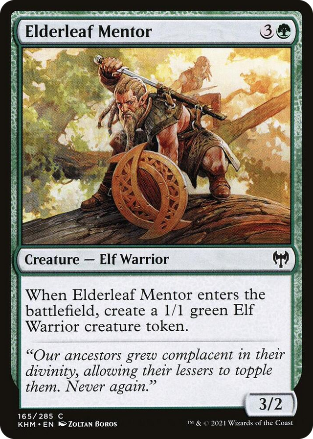 0165 Elderleaf Mentor C Kaldheim
