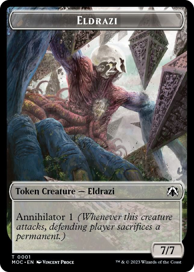 Eldrazi // Angel Double-sided Token #1 T - Commander: March of the Machine Pokemon card