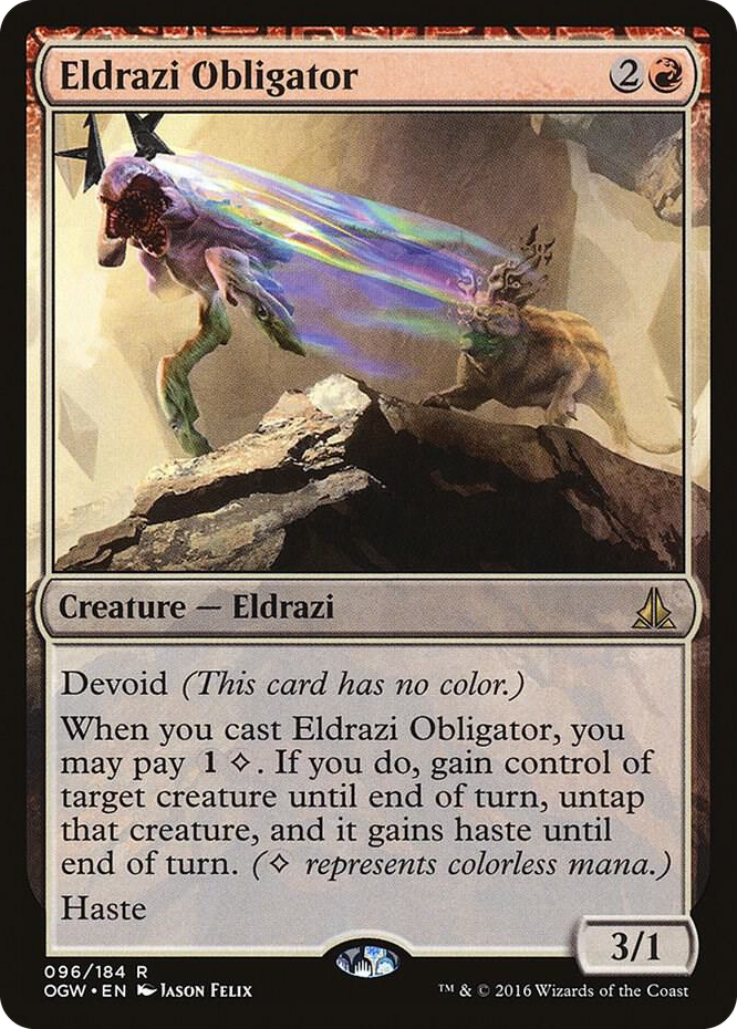 Eldrazi Obligator #96 R - Oath of the Gatewatch Pokemon card
