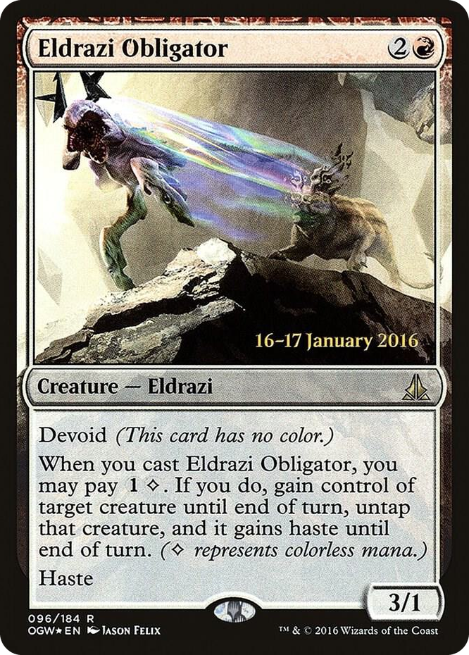 Eldrazi Obligator #96 R - Prerelease Cards Pokemon card