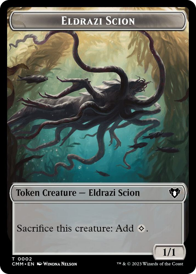 0002 Eldrazi Scion // Construct (0041) Double-Sided Token T Commander Masters