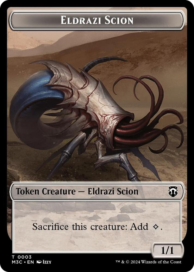 0003 Eldrazi Scion (Ripple Foil) // Eldrazi Spawn Double-Sided Token T Commander: Modern Horizons 3