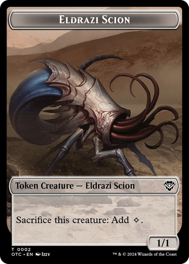 0002 Eldrazi Scion // Treasure Double-Sided Token T Commander: Outlaws of Thunder Junction