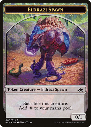 0003 Eldrazi Spawn (003) // Eldrazi Double-Sided Token T Planechase Anthology