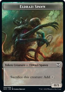 0002 Eldrazi Spawn // Human Double-Sided Token T Commander: Streets of New Capenna