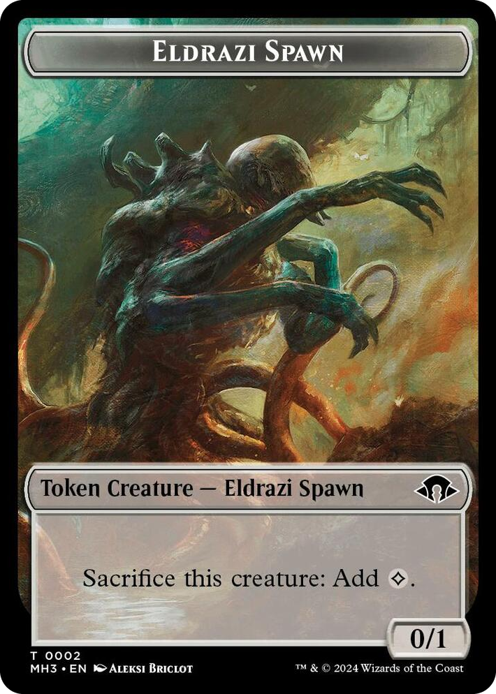 0002 Eldrazi Spawn // Zombie Double-Sided Token T Modern Horizons 3