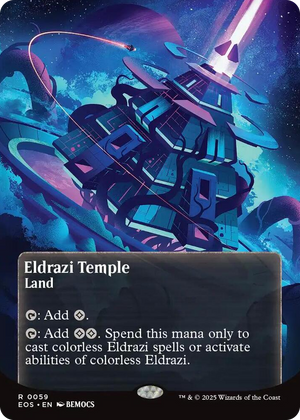 0059 Eldrazi Temple (0059) (Borderless) R Edge of Eternities: Stellar Sights