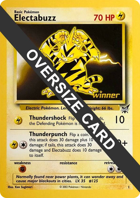 0001 Electabuzz - 1 (Best of Game 1 Promo) Promo Jumbo Cards