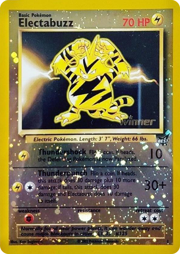 0001 Electabuzz - 1 [Winner] Promo Best of Promos
