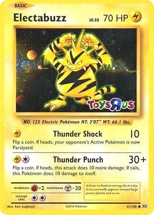 0041 Electabuzz - 41/108 (Toys R Us Promo) Promo Miscellaneous Cards & Products