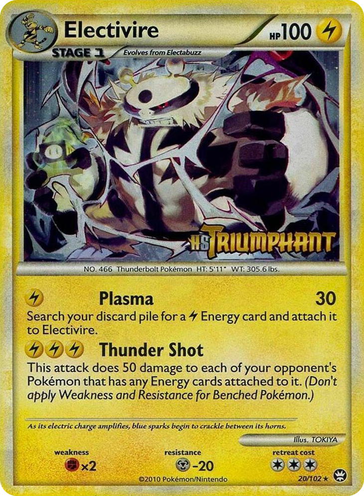 0020 Electivire - 20/102 (Prerelease) Promo HGSS Promos